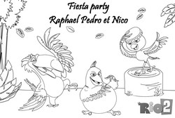 coloriage rio 2 fiesta party